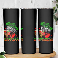 King Lion Of Africa Kwanzaa Map Skinny Tumbler Heritage Pride Gift - Wonder Print Shop