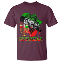 King Lion Of Africa Kwanzaa Map T Shirt Heritage Pride Gift - Wonder Print Shop