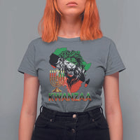 King Lion Of Africa Kwanzaa Map T Shirt For Women Heritage Pride Gift - Wonder Print Shop