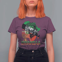 King Lion Of Africa Kwanzaa Map T Shirt For Women Heritage Pride Gift - Wonder Print Shop