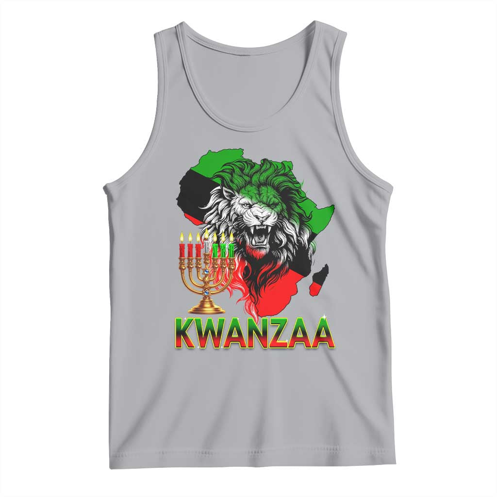 King Lion Of Africa Kwanzaa Map Tank Top Heritage Pride Gift - Wonder Print Shop