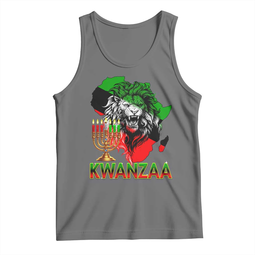 King Lion Of Africa Kwanzaa Map Tank Top Heritage Pride Gift - Wonder Print Shop