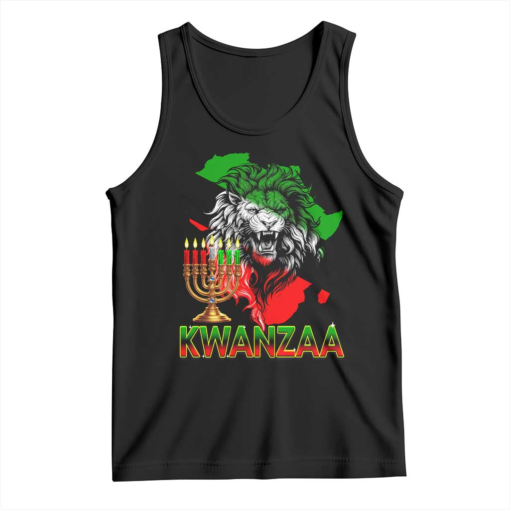 King Lion Of Africa Kwanzaa Map Tank Top Heritage Pride Gift - Wonder Print Shop