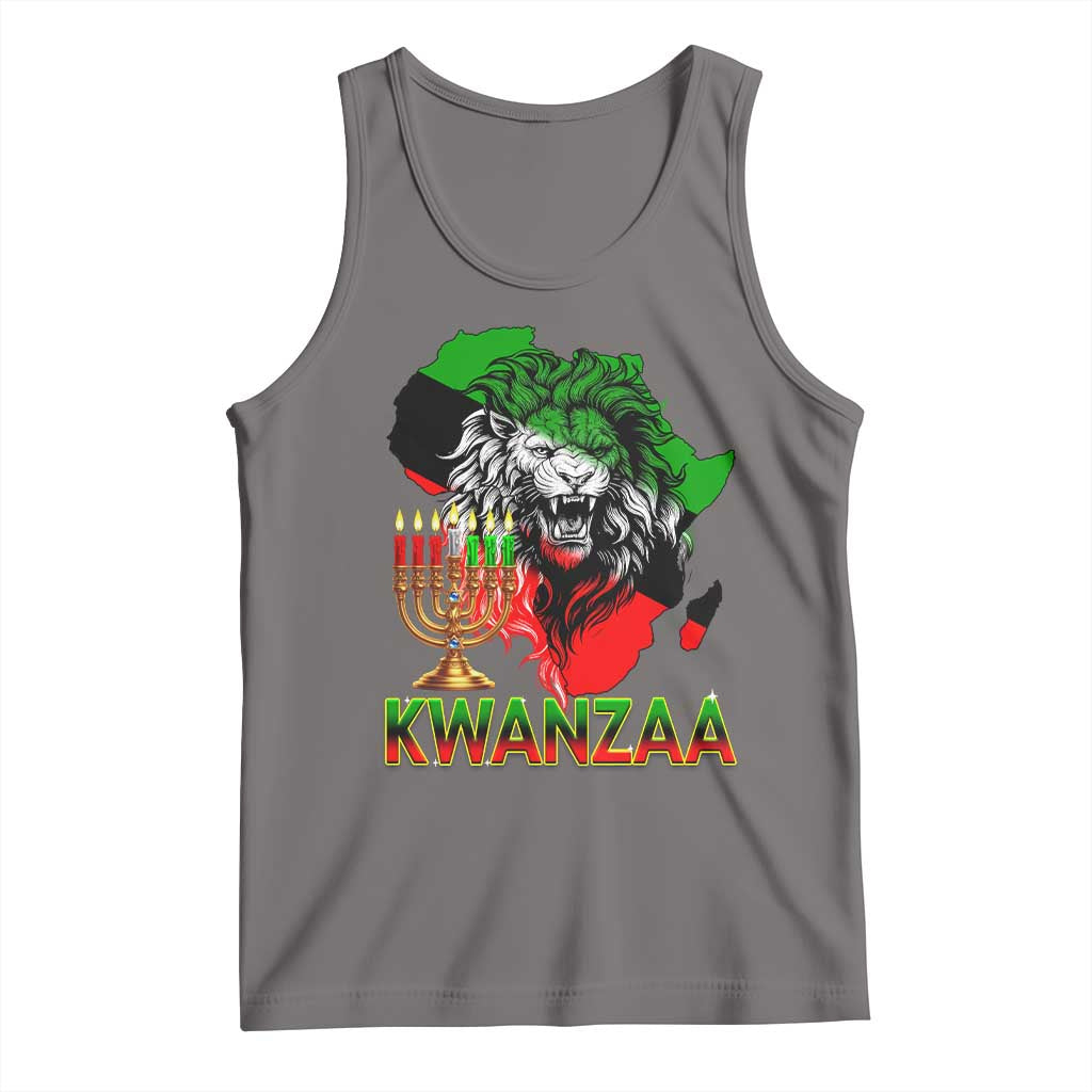 King Lion Of Africa Kwanzaa Map Tank Top Heritage Pride Gift - Wonder Print Shop