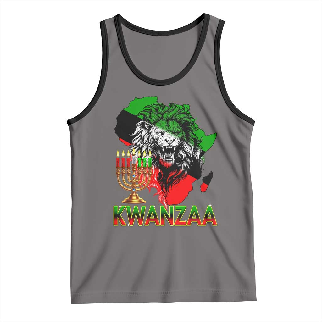 King Lion Of Africa Kwanzaa Map Tank Top Heritage Pride Gift - Wonder Print Shop
