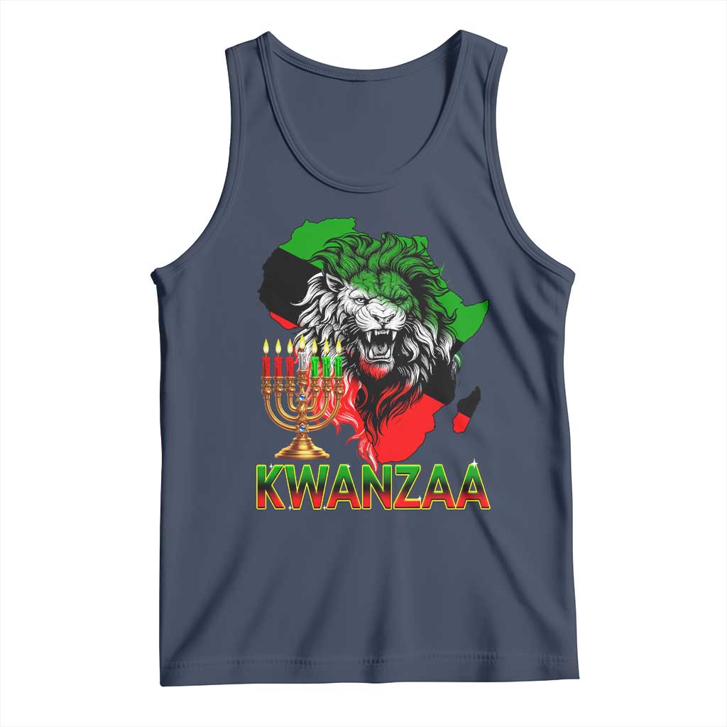 King Lion Of Africa Kwanzaa Map Tank Top Heritage Pride Gift - Wonder Print Shop
