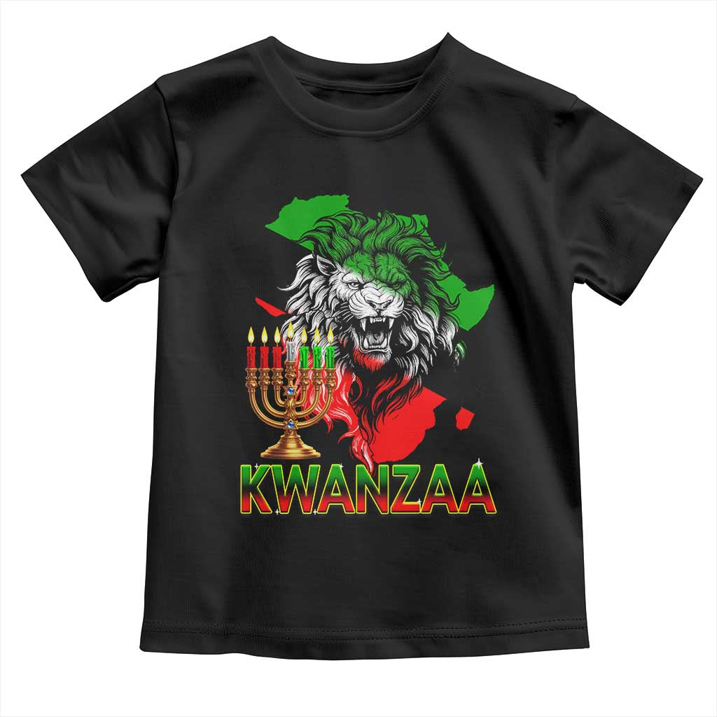 King Lion Of Africa Kwanzaa Map Toddler T Shirt Heritage Pride Gift - Wonder Print Shop