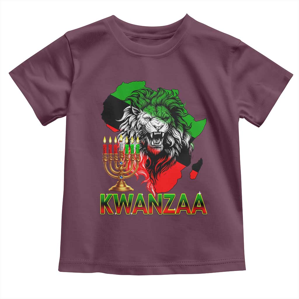 King Lion Of Africa Kwanzaa Map Toddler T Shirt Heritage Pride Gift - Wonder Print Shop