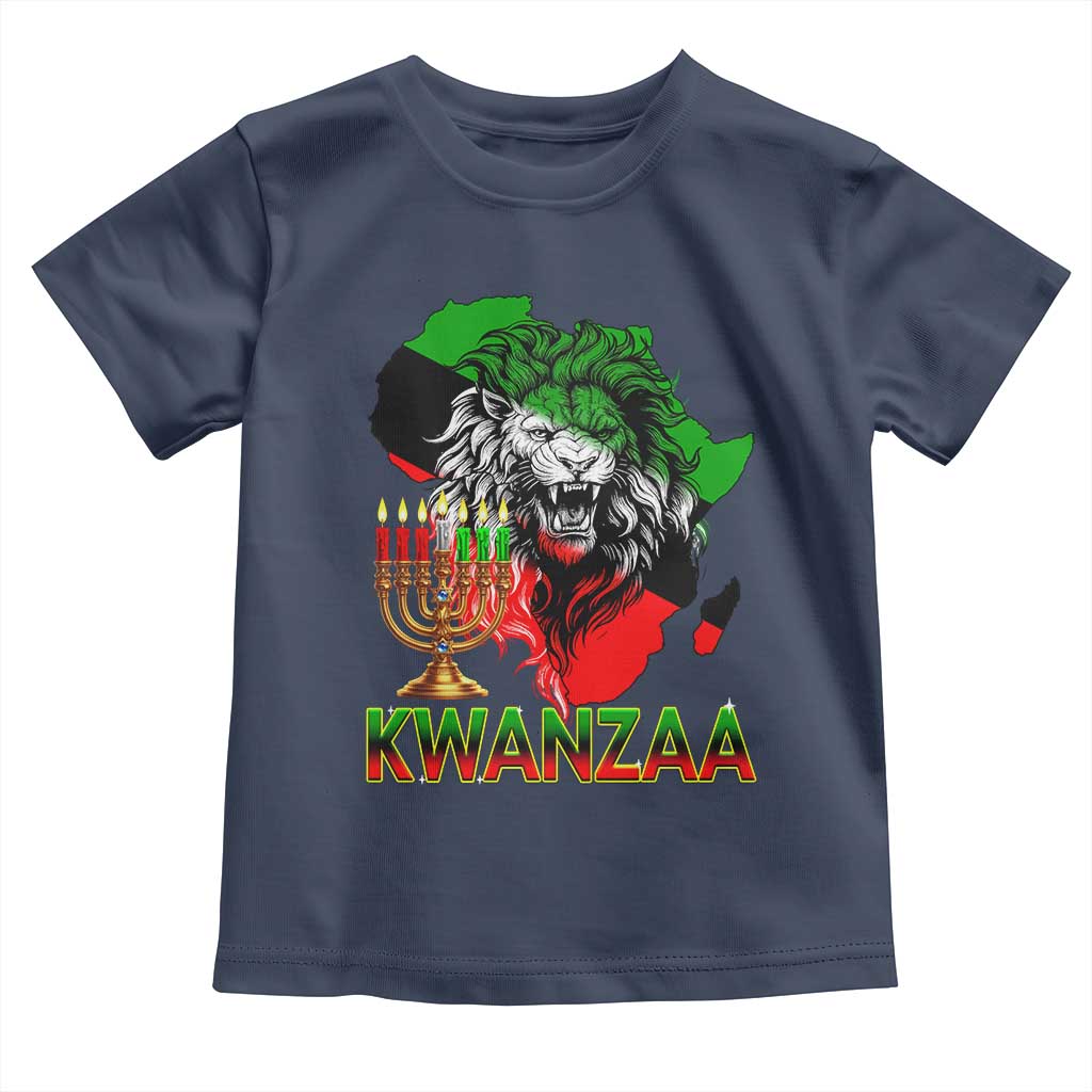 King Lion Of Africa Kwanzaa Map Toddler T Shirt Heritage Pride Gift - Wonder Print Shop