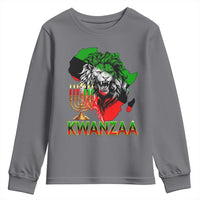 King Lion Of Africa Kwanzaa Map Youth Sweatshirt Heritage Pride Gift - Wonder Print Shop
