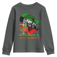 King Lion Of Africa Kwanzaa Map Youth Sweatshirt Heritage Pride Gift - Wonder Print Shop