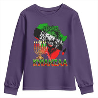 King Lion Of Africa Kwanzaa Map Youth Sweatshirt Heritage Pride Gift - Wonder Print Shop