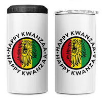 Happy Kwanzaa King Lion Of Africa Heritage Gift 4 in 1 Can Cooler Tumbler - Wonder Print Shop
