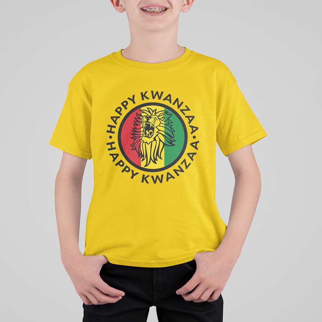Happy Kwanzaa King Lion Of Africa Heritage Gift T Shirt For Kid - Wonder Print Shop