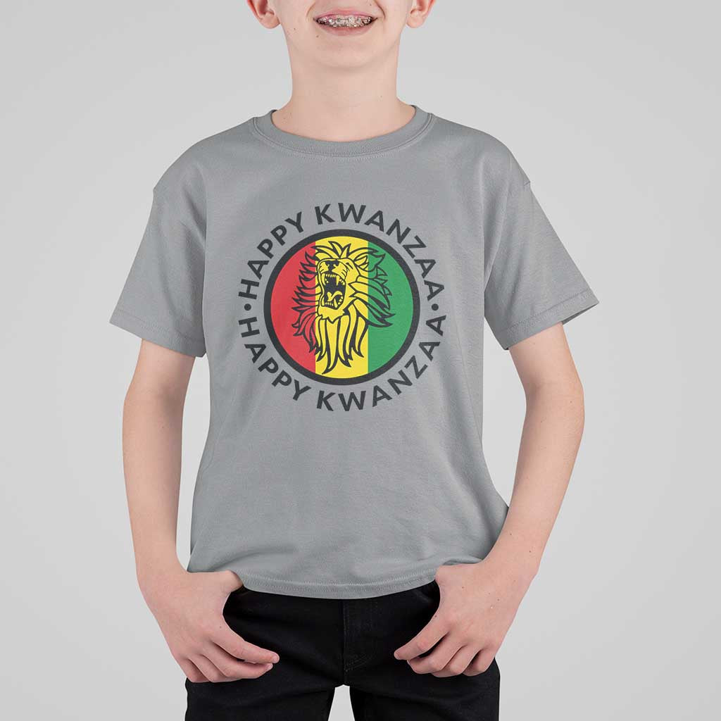 Happy Kwanzaa King Lion Of Africa Heritage Gift T Shirt For Kid - Wonder Print Shop