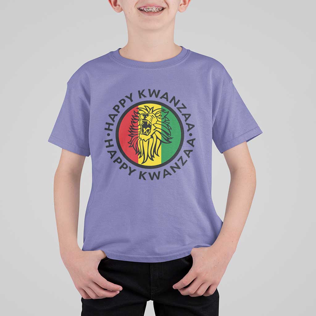 Happy Kwanzaa King Lion Of Africa Heritage Gift T Shirt For Kid - Wonder Print Shop