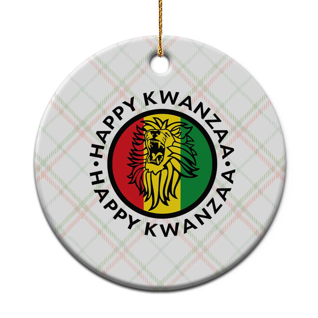 Happy Kwanzaa King Lion Of Africa Heritage Gift Ceramic Ornament - Wonder Print Shop