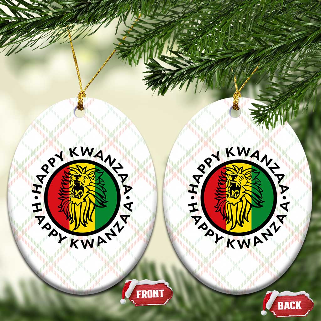 Happy Kwanzaa King Lion Of Africa Heritage Gift Ceramic Ornament - Wonder Print Shop