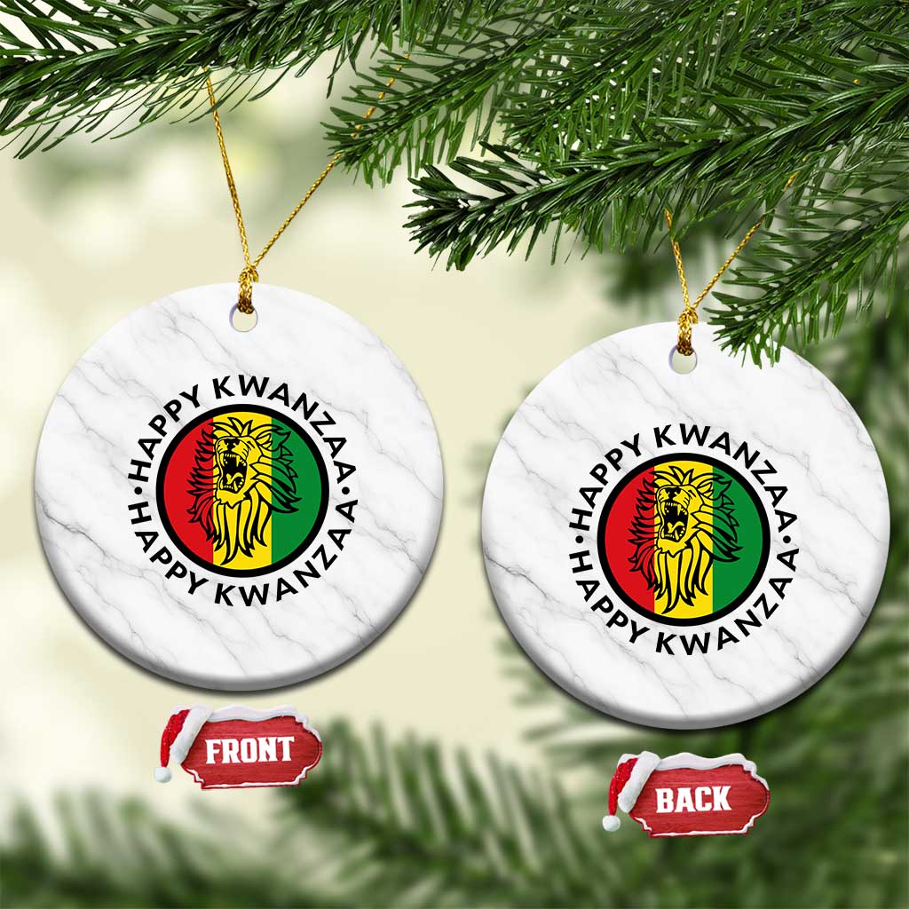 Happy Kwanzaa King Lion Of Africa Heritage Gift Ceramic Ornament - Wonder Print Shop