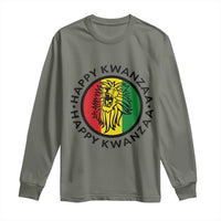 Happy Kwanzaa King Lion Of Africa Heritage Gift Long Sleeve Shirt - Wonder Print Shop