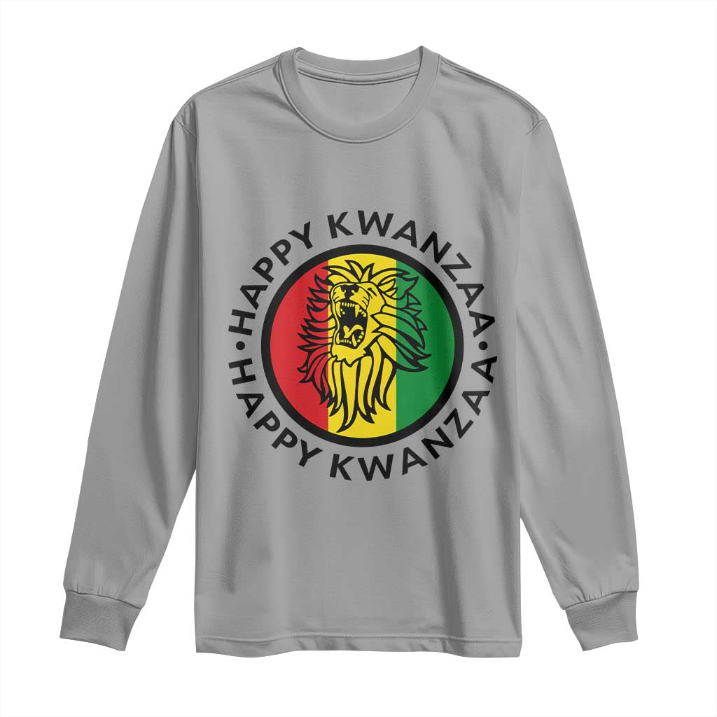 Happy Kwanzaa King Lion Of Africa Heritage Gift Long Sleeve Shirt - Wonder Print Shop