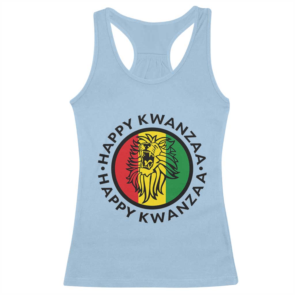 Happy Kwanzaa King Lion Of Africa Heritage Gift Racerback Tank Top - Wonder Print Shop