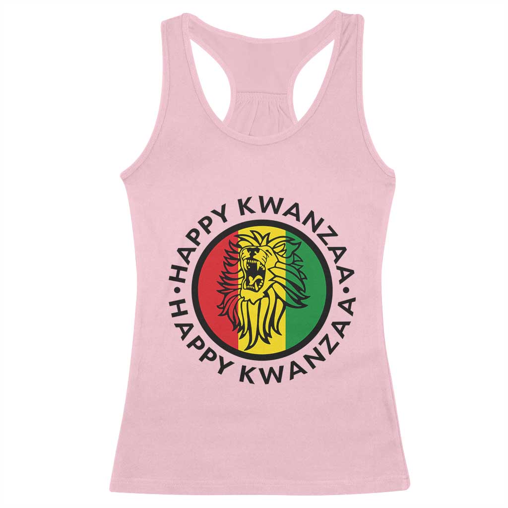 Happy Kwanzaa King Lion Of Africa Heritage Gift Racerback Tank Top - Wonder Print Shop