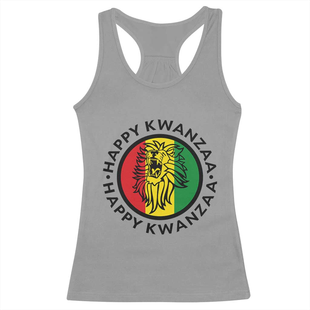 Happy Kwanzaa King Lion Of Africa Heritage Gift Racerback Tank Top - Wonder Print Shop