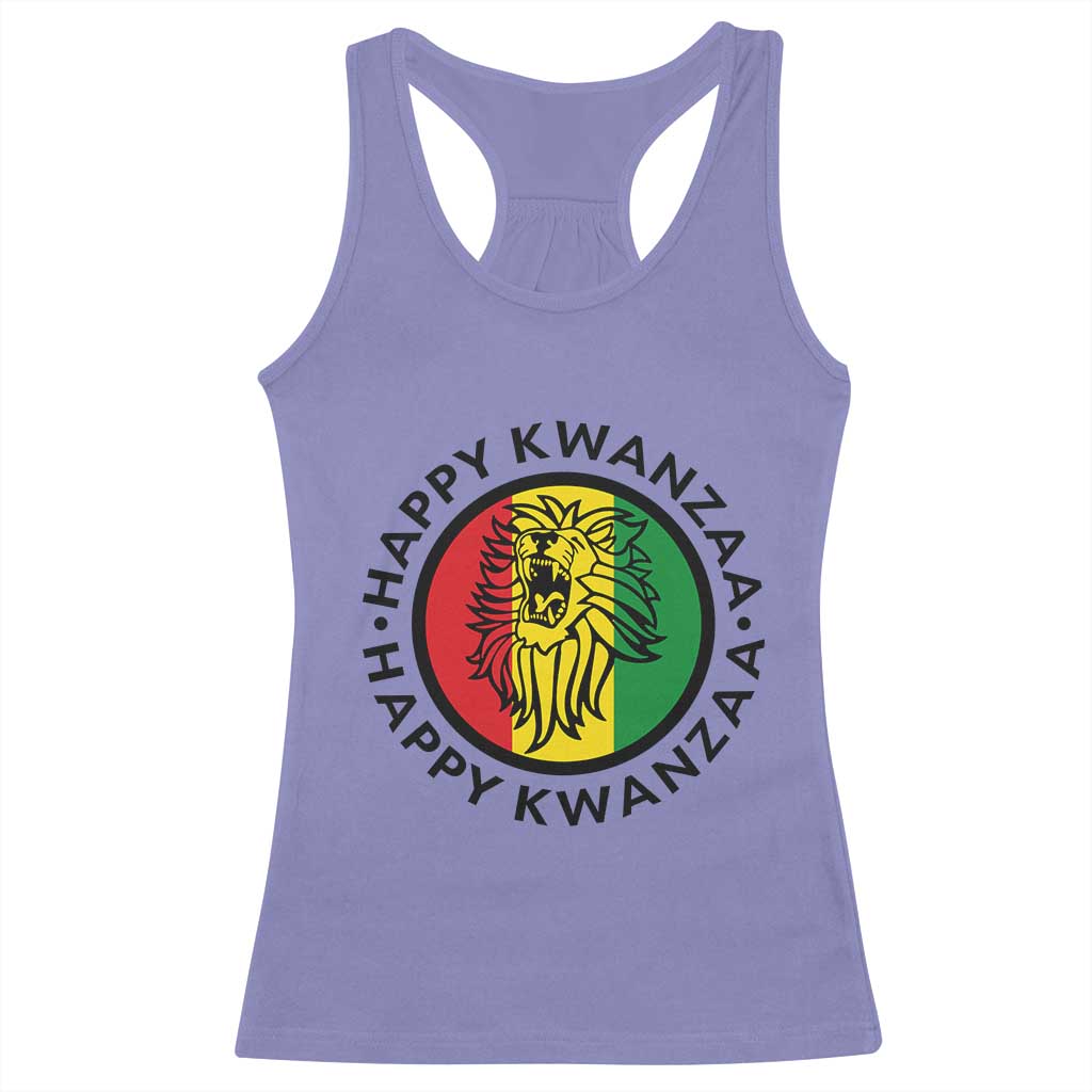 Happy Kwanzaa King Lion Of Africa Heritage Gift Racerback Tank Top - Wonder Print Shop
