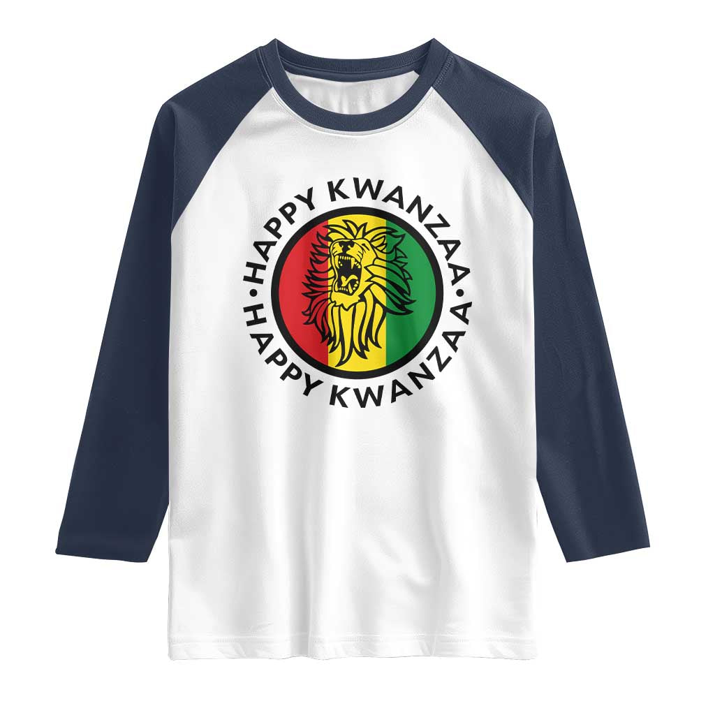 Happy Kwanzaa King Lion Of Africa Heritage Gift Raglan Shirt - Wonder Print Shop
