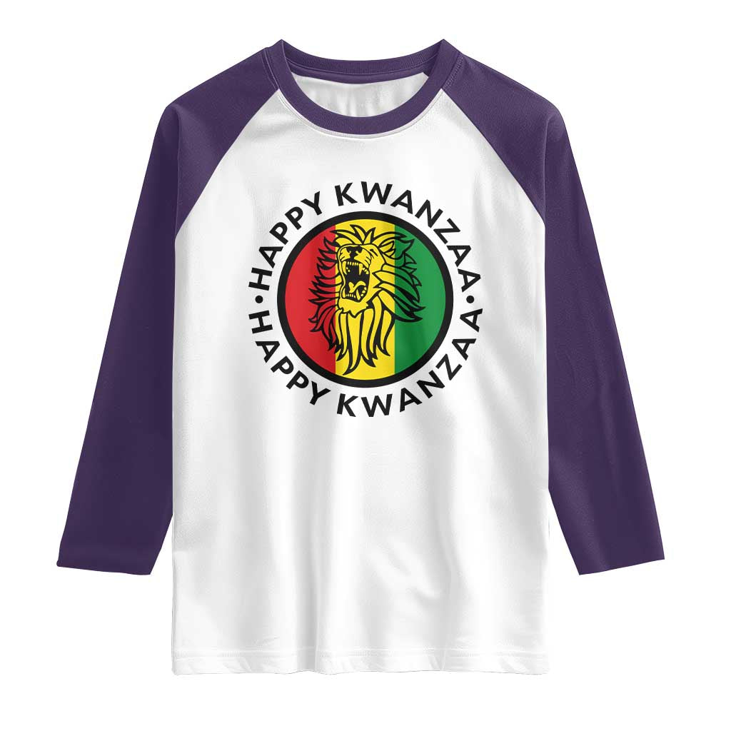 Happy Kwanzaa King Lion Of Africa Heritage Gift Raglan Shirt - Wonder Print Shop