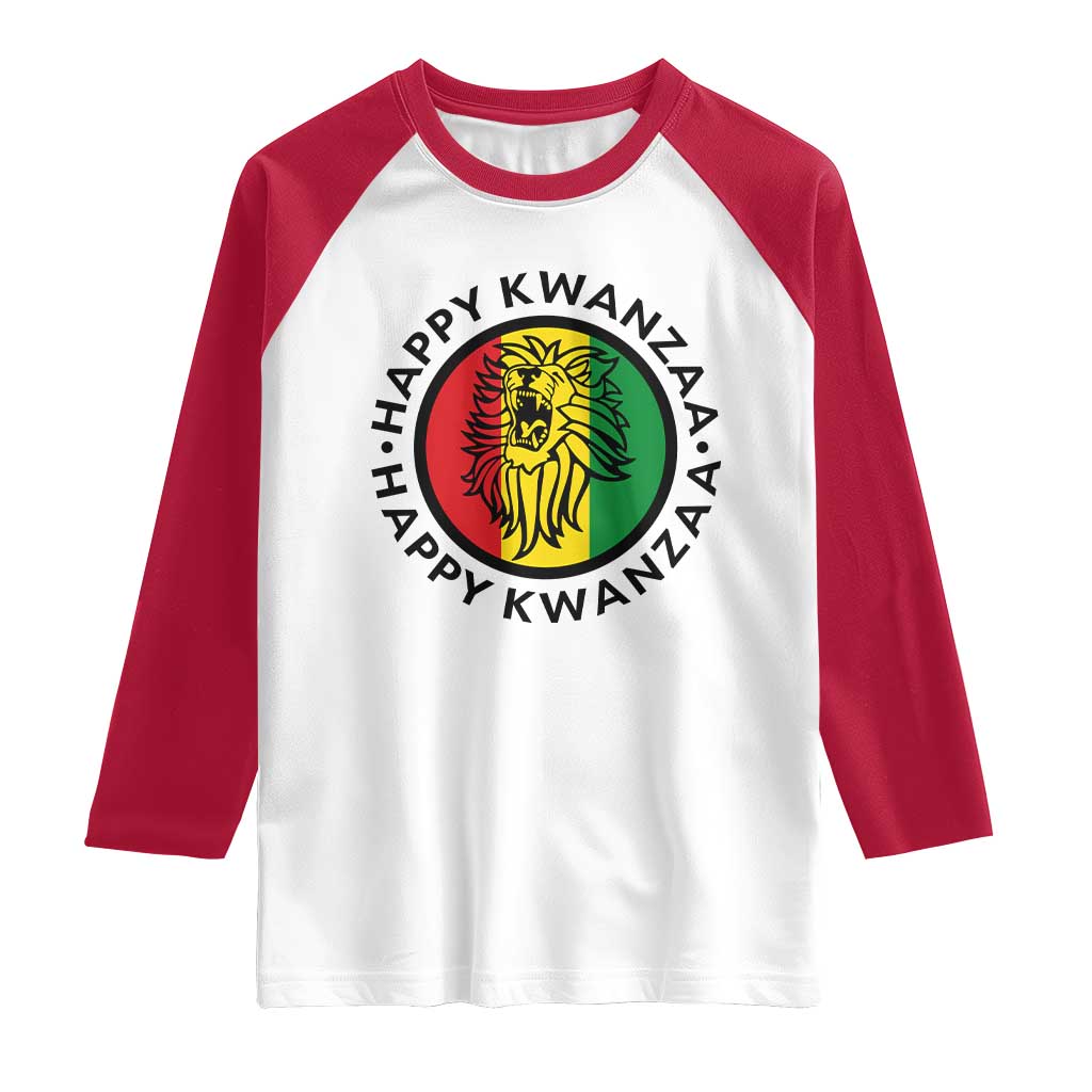 Happy Kwanzaa King Lion Of Africa Heritage Gift Raglan Shirt - Wonder Print Shop