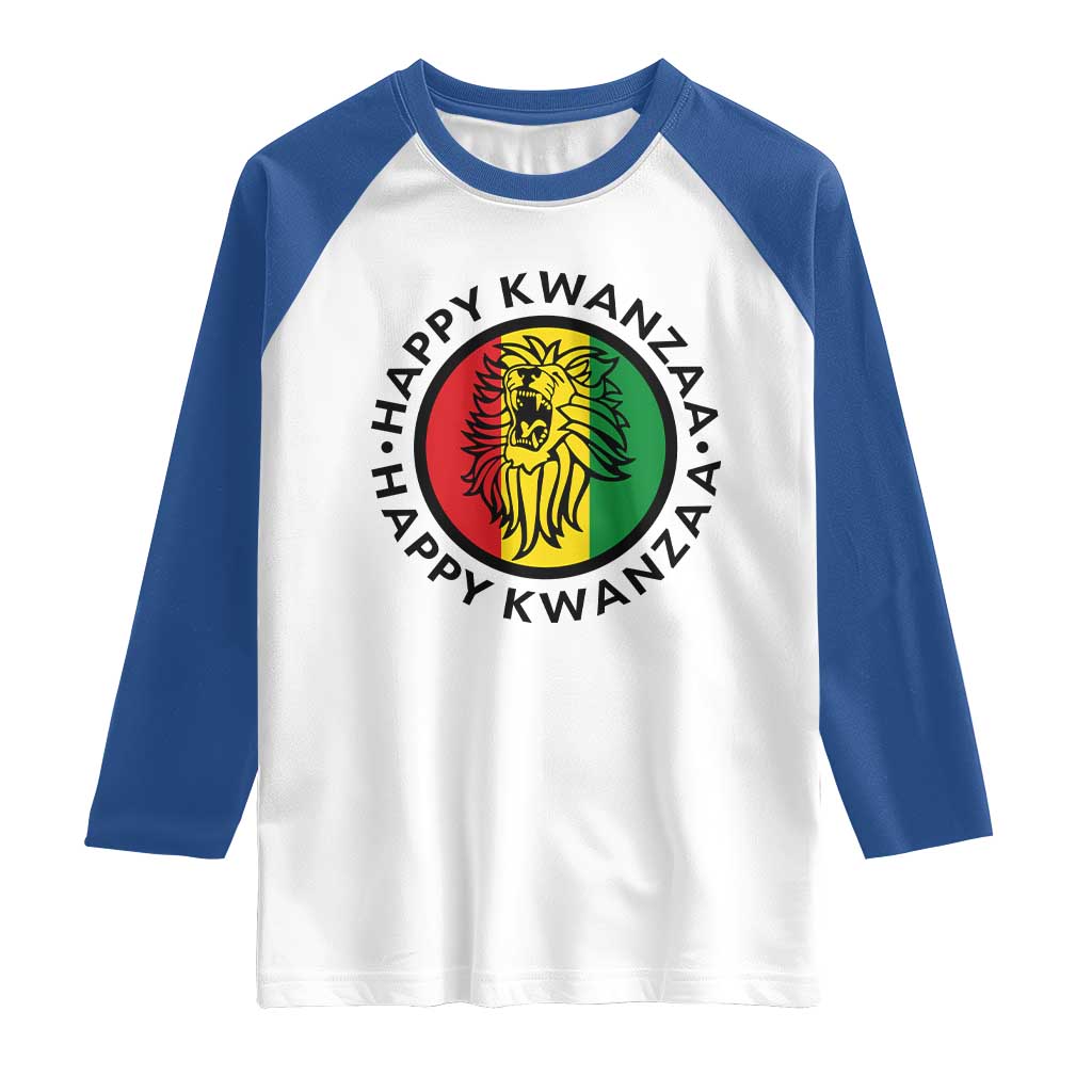 Happy Kwanzaa King Lion Of Africa Heritage Gift Raglan Shirt - Wonder Print Shop