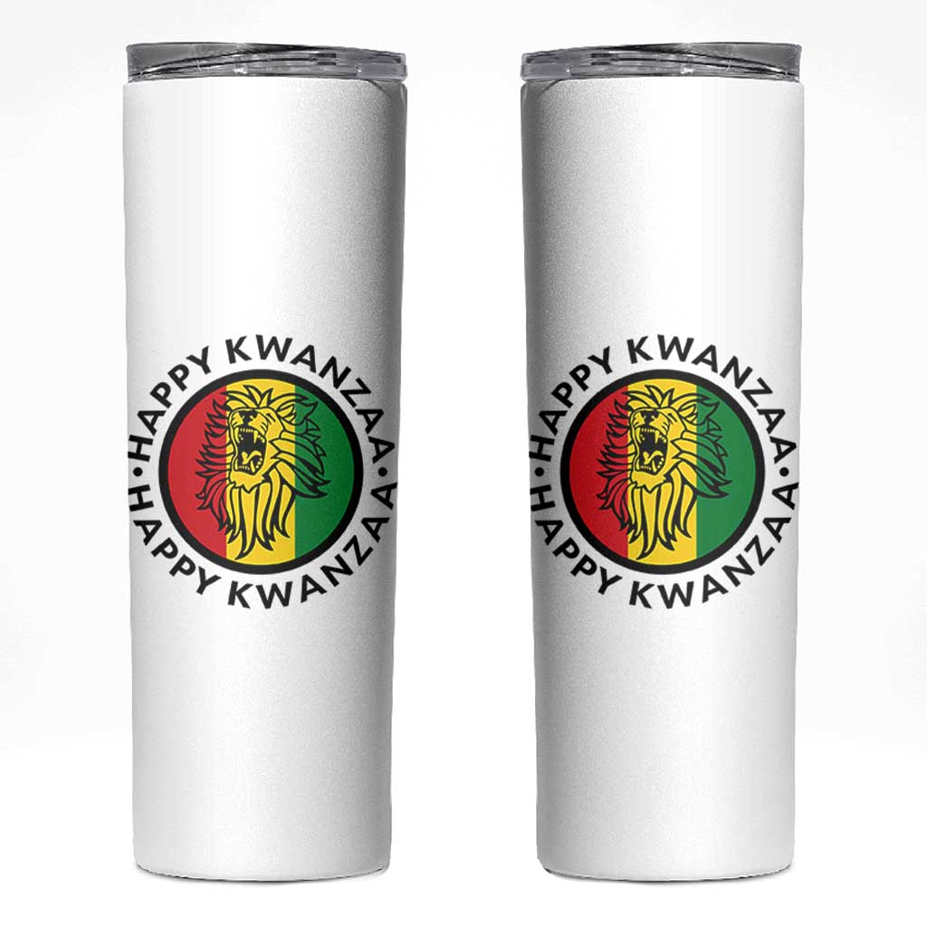 Happy Kwanzaa King Lion Of Africa Heritage Gift Skinny Tumbler - Wonder Print Shop
