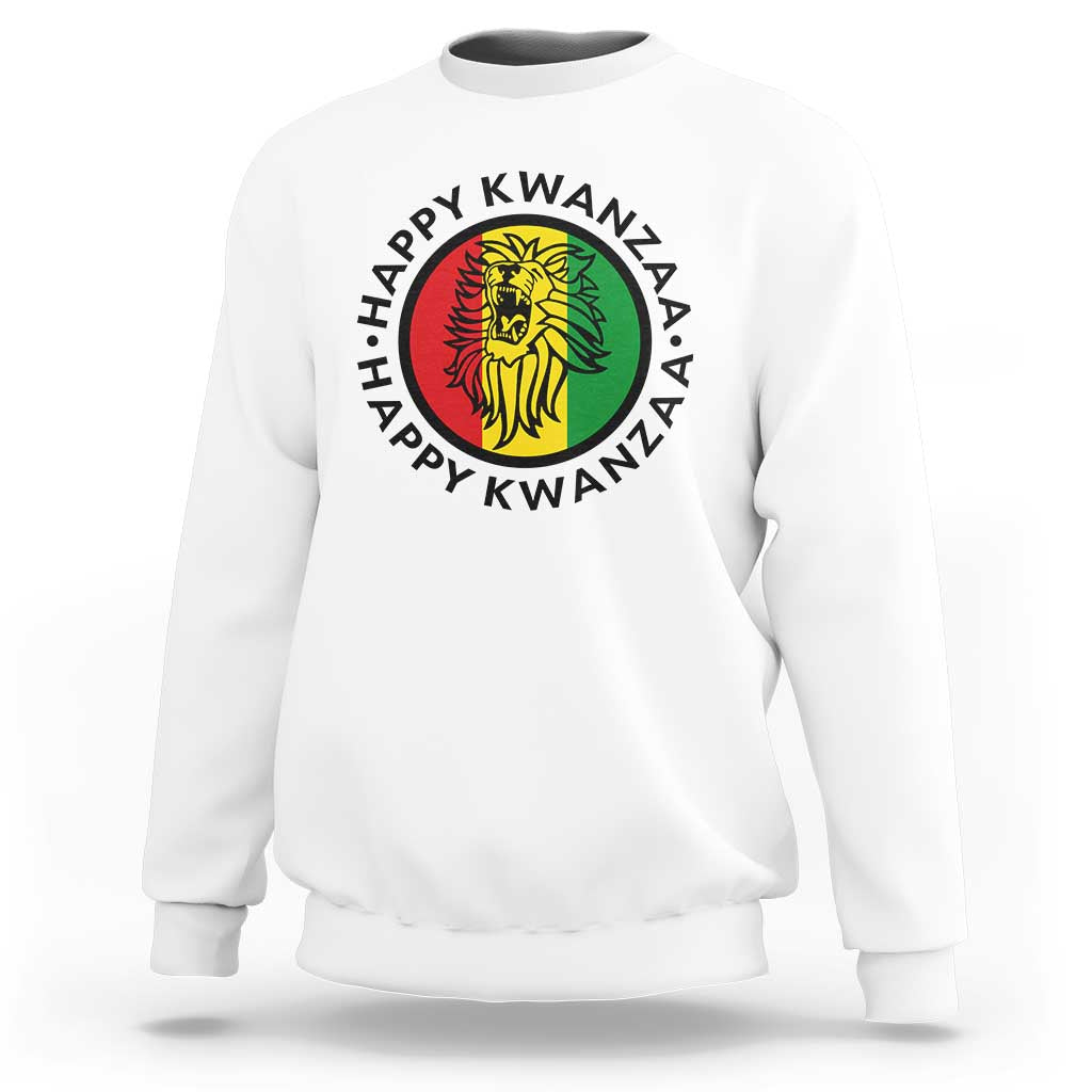 Happy Kwanzaa King Lion Of Africa Heritage Gift Sweatshirt - Wonder Print Shop