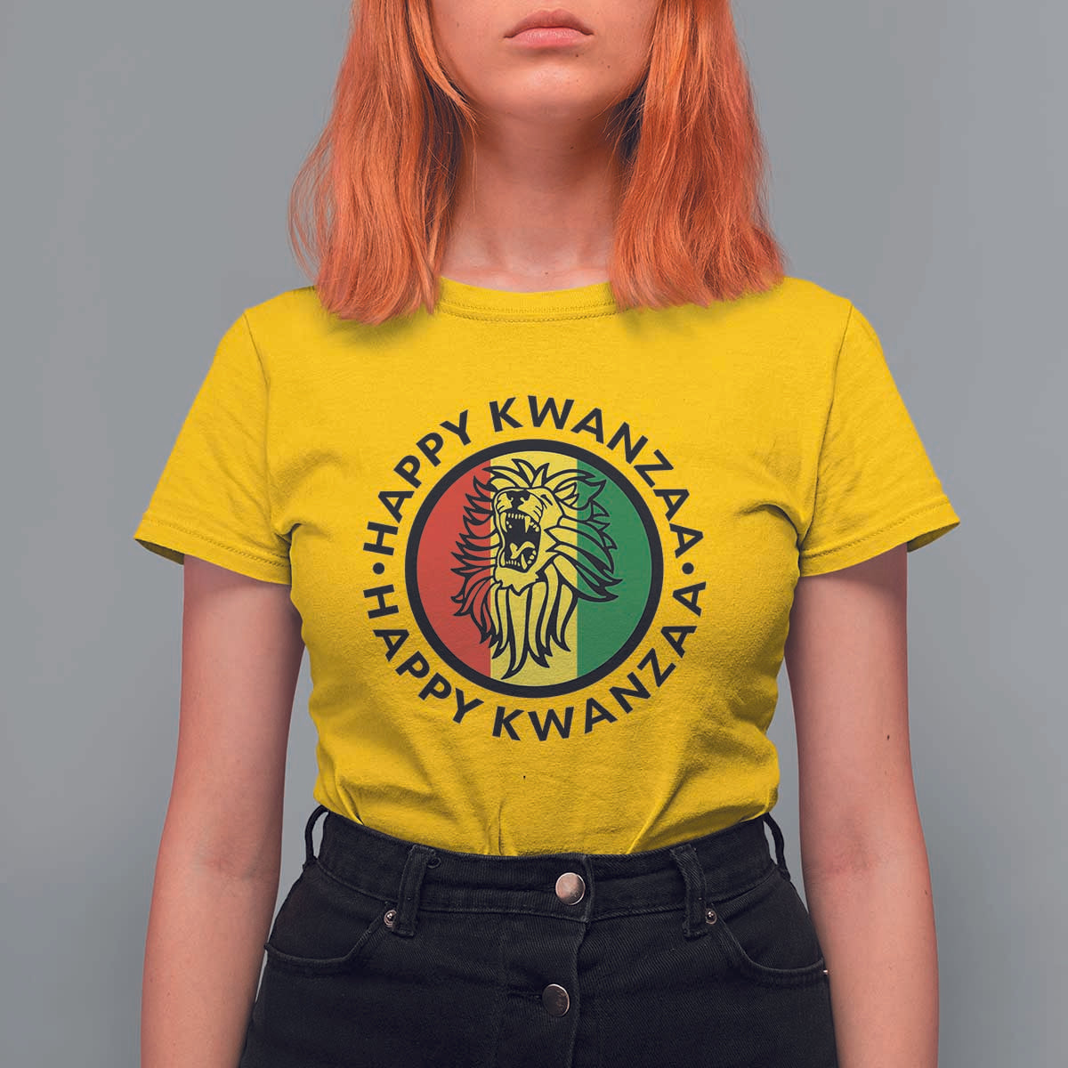 Happy Kwanzaa King Lion Of Africa Heritage Gift T Shirt For Women - Wonder Print Shop