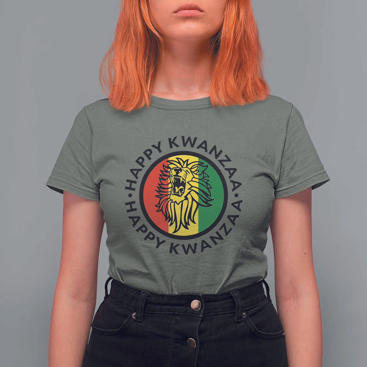 Happy Kwanzaa King Lion Of Africa Heritage Gift T Shirt For Women - Wonder Print Shop