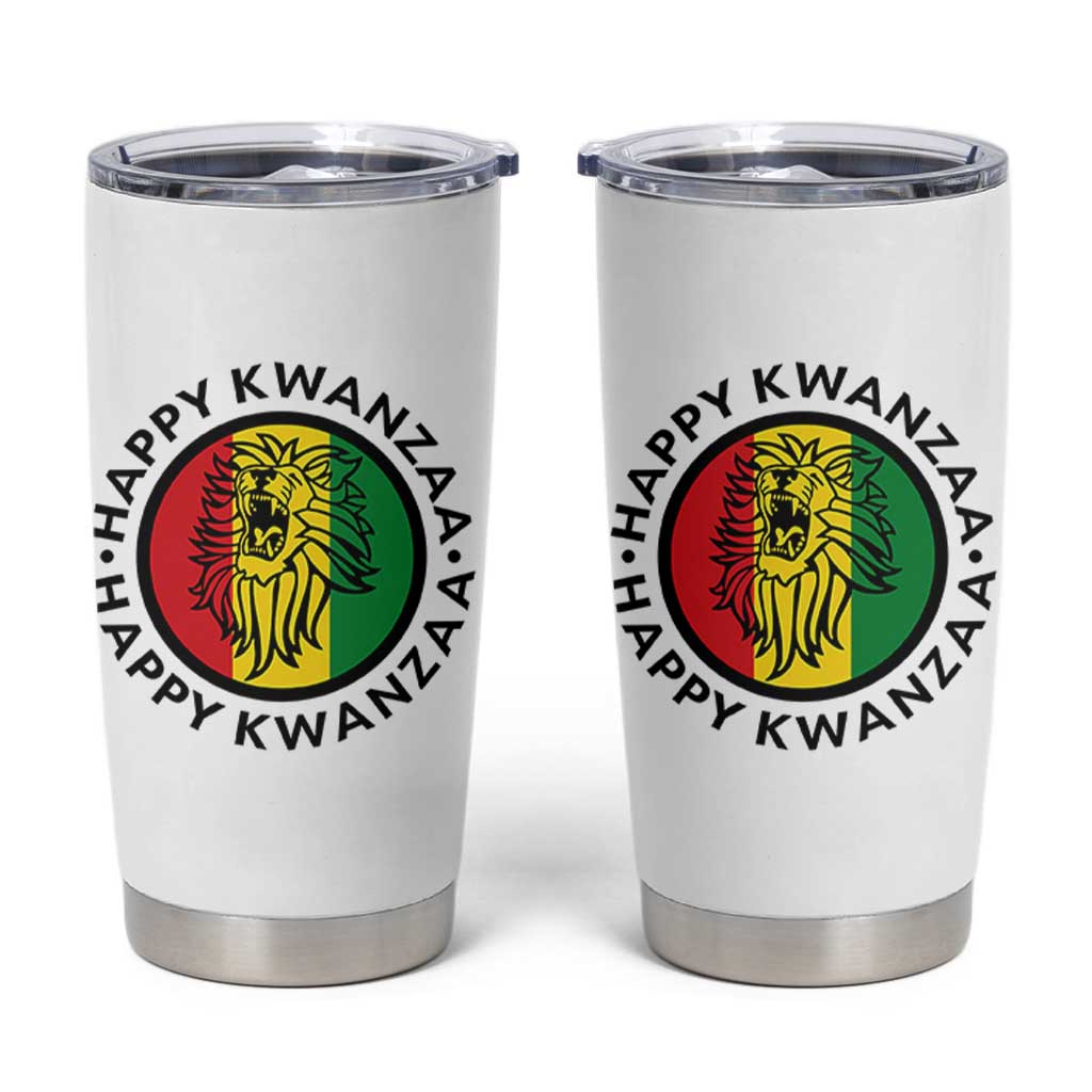 Happy Kwanzaa King Lion Of Africa Heritage Gift Tumbler Cup - Wonder Print Shop