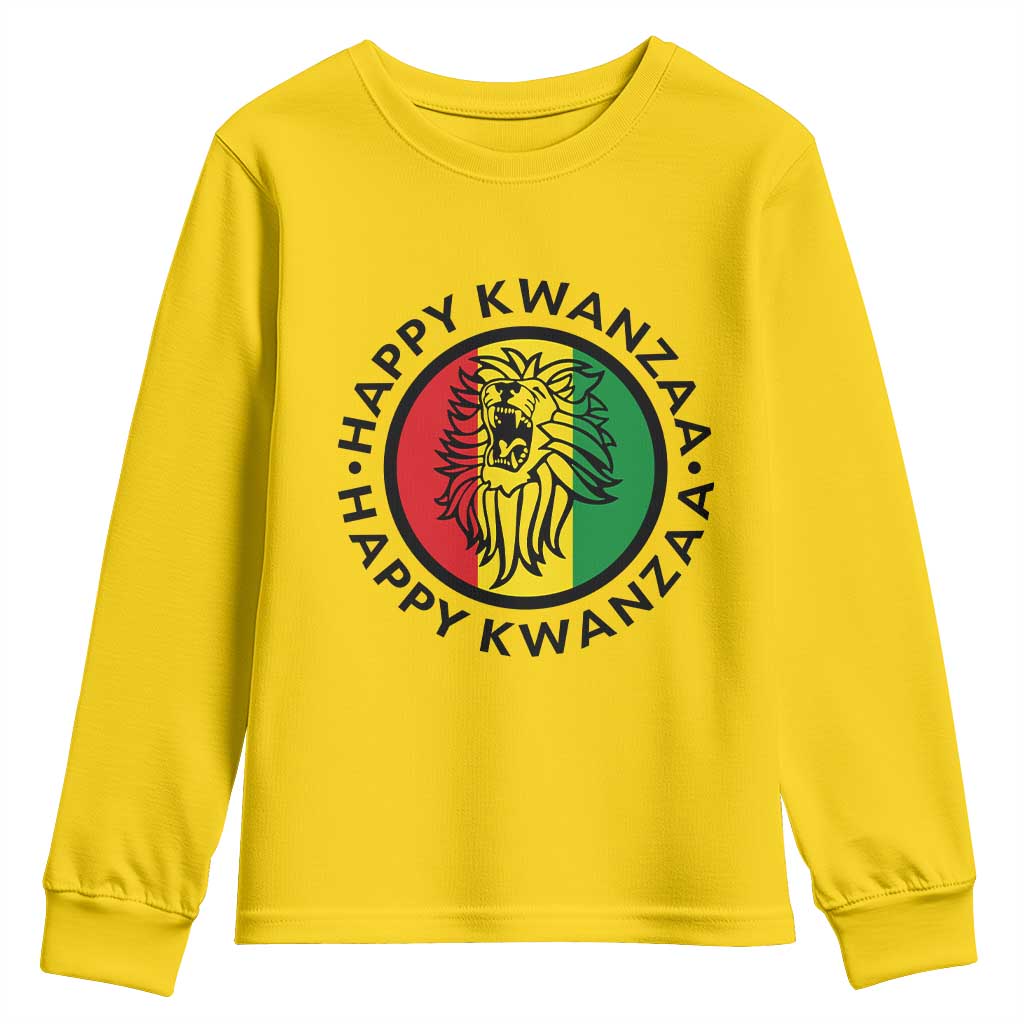 Happy Kwanzaa King Lion Of Africa Heritage Gift Youth Sweatshirt - Wonder Print Shop