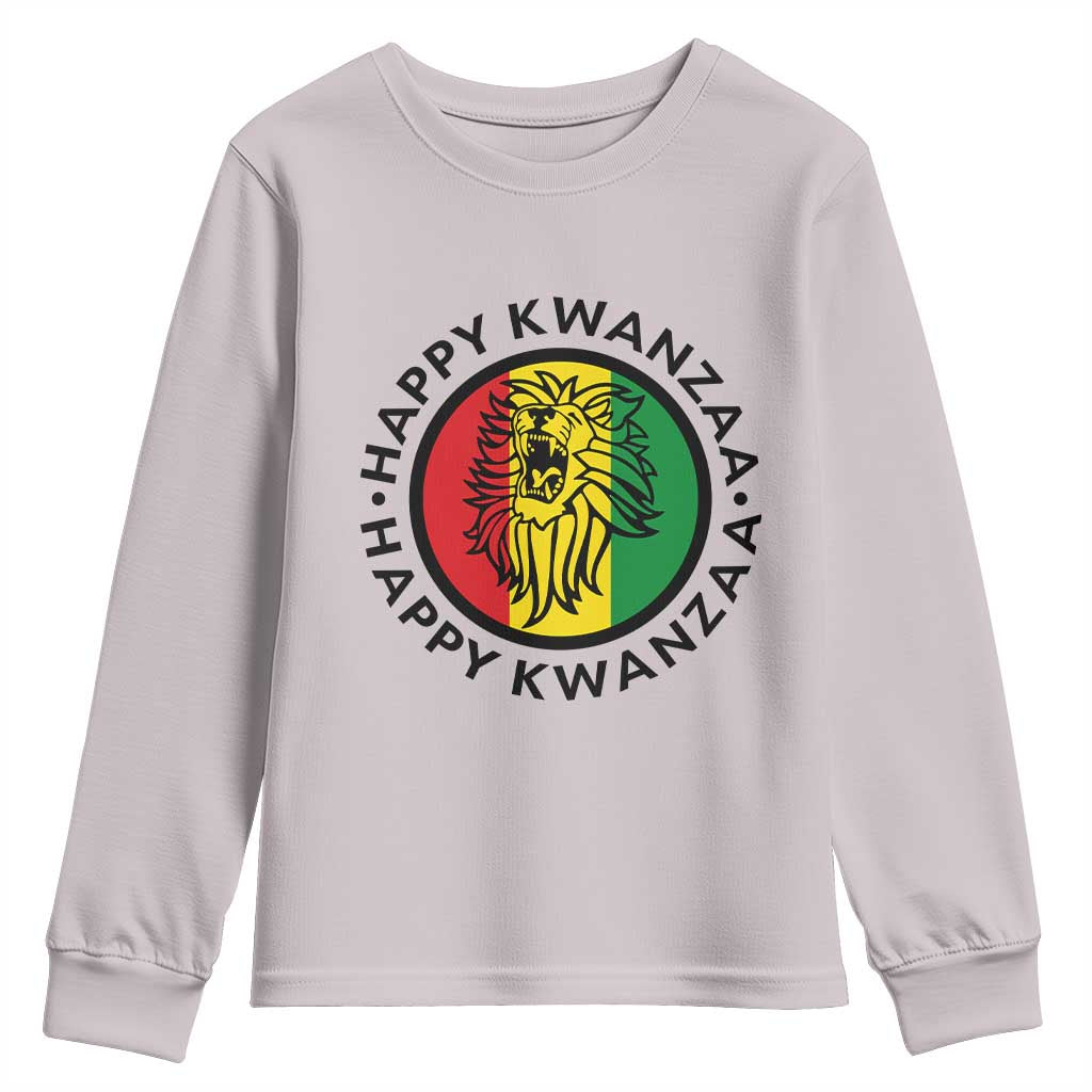 Happy Kwanzaa King Lion Of Africa Heritage Gift Youth Sweatshirt - Wonder Print Shop