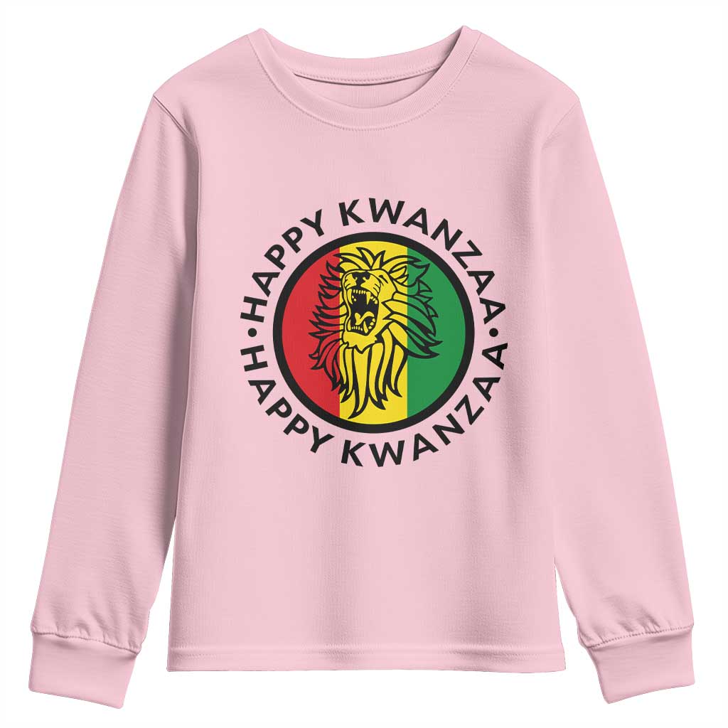 Happy Kwanzaa King Lion Of Africa Heritage Gift Youth Sweatshirt - Wonder Print Shop