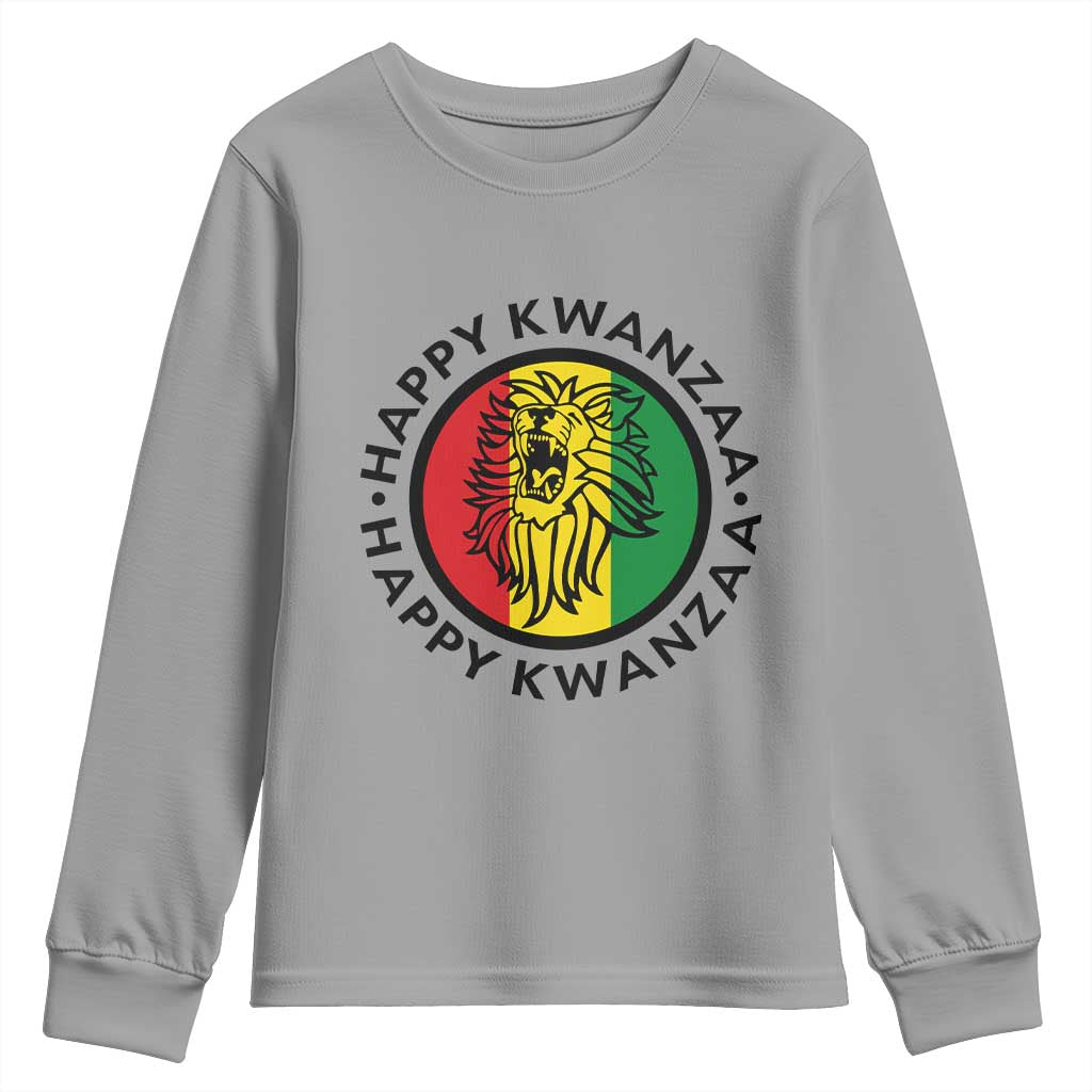 Happy Kwanzaa King Lion Of Africa Heritage Gift Youth Sweatshirt - Wonder Print Shop