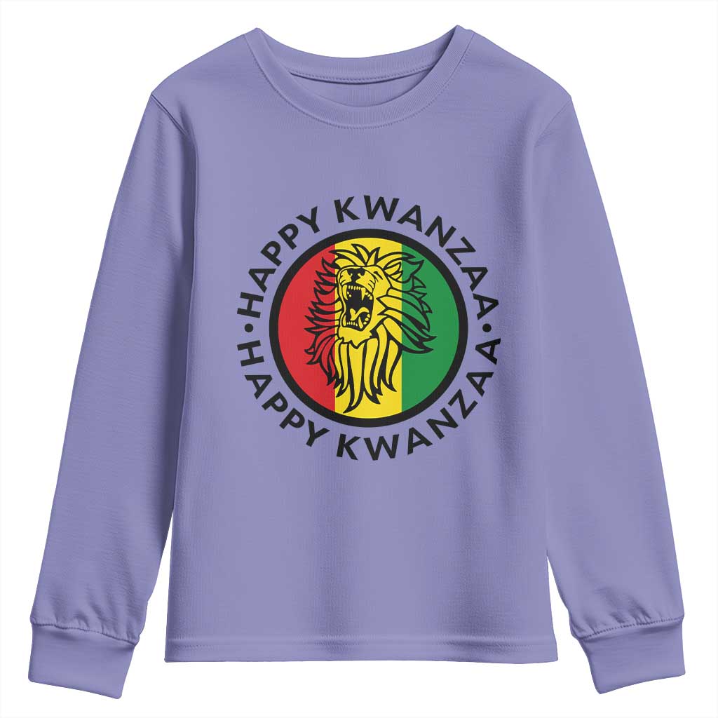 Happy Kwanzaa King Lion Of Africa Heritage Gift Youth Sweatshirt - Wonder Print Shop