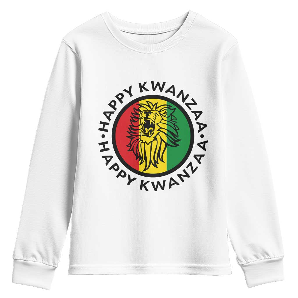 Happy Kwanzaa King Lion Of Africa Heritage Gift Youth Sweatshirt - Wonder Print Shop