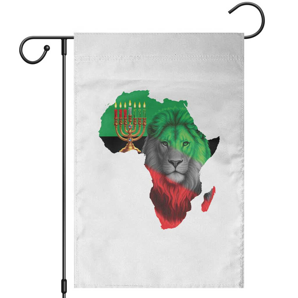 Happy Kwanzaa Lion Garden Flag African Heritage Pride Gift For Men - Wonder Print Shop