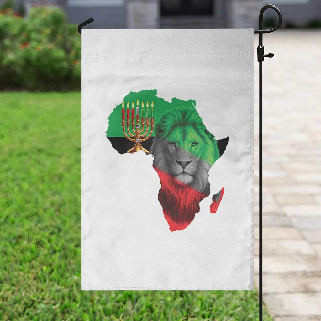 Happy Kwanzaa Lion Garden Flag African Heritage Pride Gift For Men - Wonder Print Shop