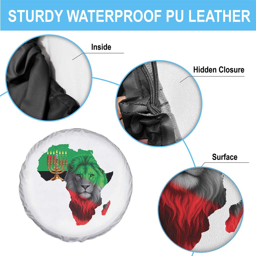 Happy Kwanzaa Lion Spare Tire Cover African Heritage Pride Gift For Men - Wonder Print Shop