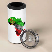 Happy Kwanzaa Lion 4 in 1 Can Cooler Tumbler African Heritage Pride Gift For Men - Wonder Print Shop