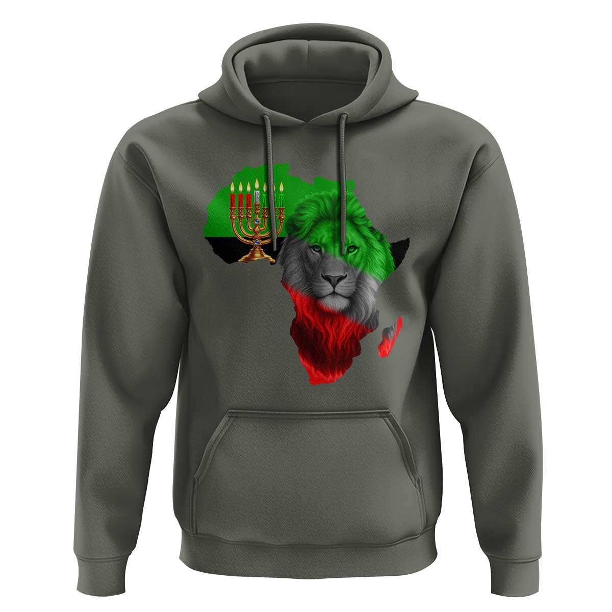 Happy Kwanzaa Lion Hoodie African Heritage Pride Gift For Men - Wonder Print Shop