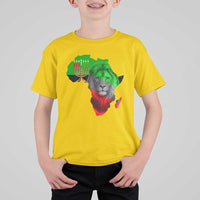 Happy Kwanzaa Lion T Shirt For Kid African Heritage Pride Gift For Men - Wonder Print Shop